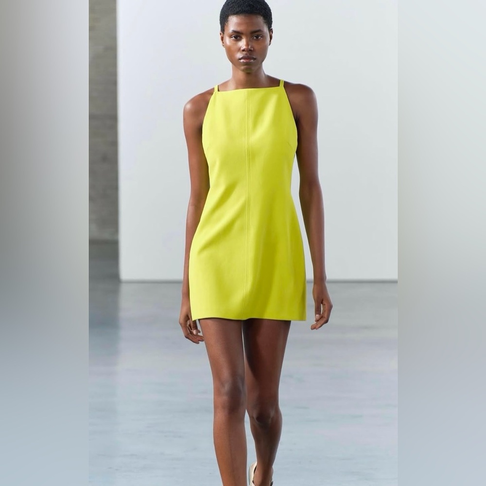 NEW Zara Mini Dress Chartreuse💛💚
